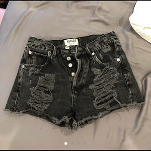 agolde denim shorts